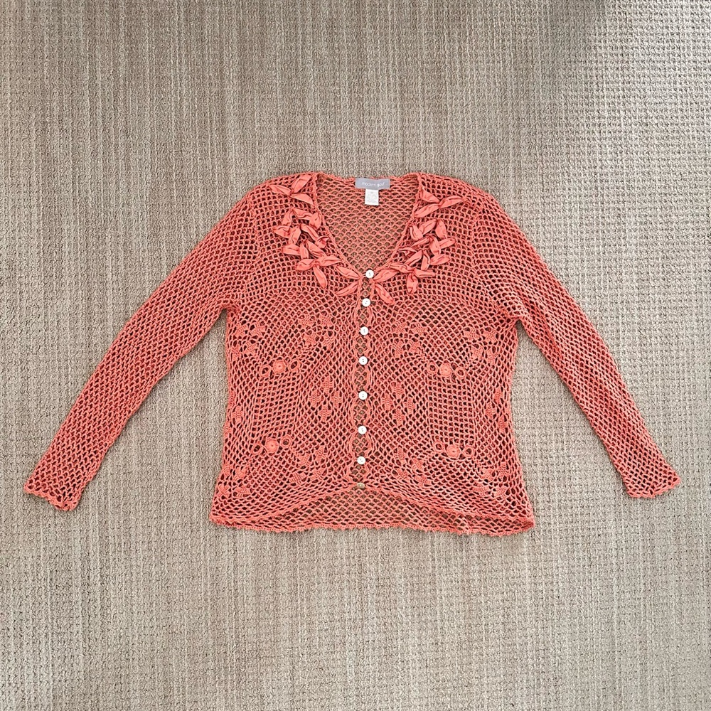 #126 Women’s Modern Soul knitted sweater in a rose color Size 1X. - Picture 2 of 5